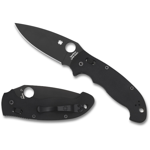 Spyderco 2024 Spyderco Manix 2 Xl G-10 Black Black Blade Plain SPY-C95GPBBK2 - main